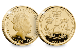 New UK coin released celebrating the Four Generations of Royalty for first time ever Four Generations of Royalty Gold Proof Coin 300x200 - New UK coin released celebrating the Four Generations of Royalty for first time ever