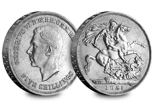 The First and the Last: George VI's two Crown coins UK George VI Crown Pair 1951 Crown Obverse Reverse - The First and the Last: George VI's two Crown coins