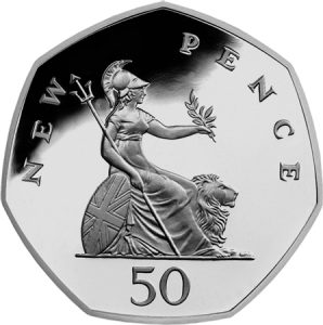 The day the ten bob note disappeared... 50 pence piece 298x300 - The day the ten bob note disappeared...