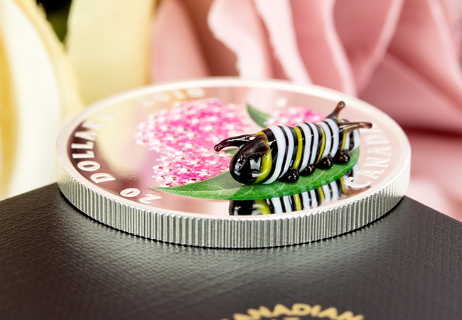 Canada 2018 Murano Glass Caterpillar Silver Proof Coin Lifestyle1 - Happy Canada Day!