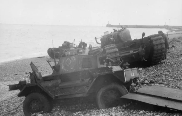 Before Utah, Omaha, Gold, Juno, and Sword there was Dieppe Dieppe Raid equipment on beach Blog image 2 - Before Utah, Omaha, Gold, Juno, and Sword there was Dieppe