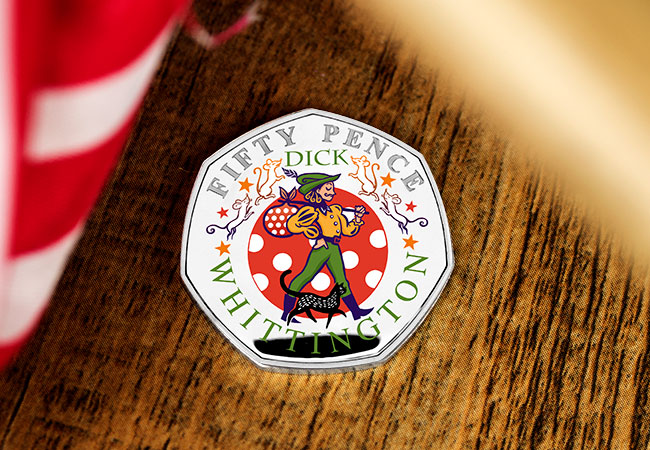 LS Guernsey 50p Pantomime Coin Dick Whittington Lifestyle - Curtains Up! FIVE Brand New Christmas Panto 50p Coins revealed...
