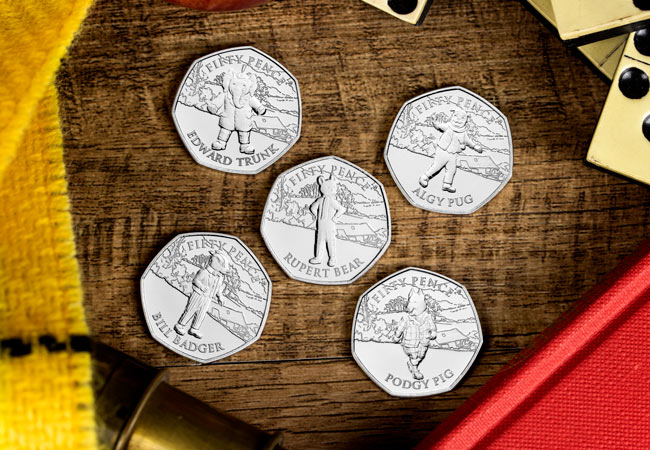 LS IOM BU CuNi Rupert 50p set Lifestyle 3 - Rupert Bear features on BRAND NEW 50p! New designs revealed...