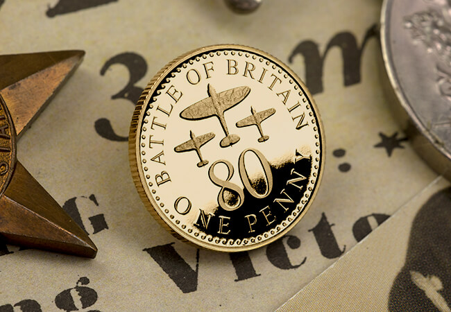 Jersey BoB Penny Gold Proof Coin Lifestyle 1 - First Look: New coins issued to mark the 80th Anniversary of the Battle of Britain…