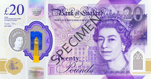 The secrets hidden in Britain’s most secure banknote yet polymer 20 specimen front 1 1 - The secrets hidden in Britain’s most secure banknote yet