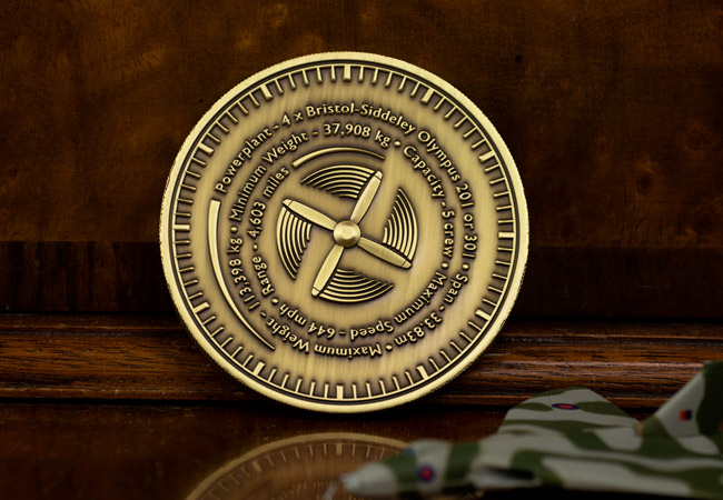 LS 2021 Avro Vulcan Strategic Bomber Medal antique finish lifestyle 4 - The Avro Vulcan - the national treasure of our skies