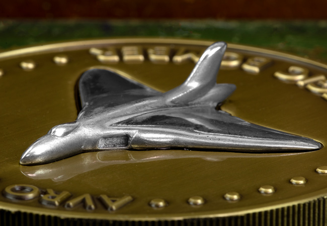 LS 2021 Avro Vulcan Strategic Bomber Medal antique finish lifestyle - The Avro Vulcan - the national treasure of our skies
