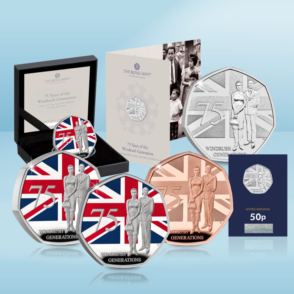 Celebrate 75 years of Windrush with the BRAND-NEW UK coin range! 75 Years of the Windrush Generation Social Image 1024x1024 - Celebrate 75 years of Windrush with the BRAND-NEW UK coin range!