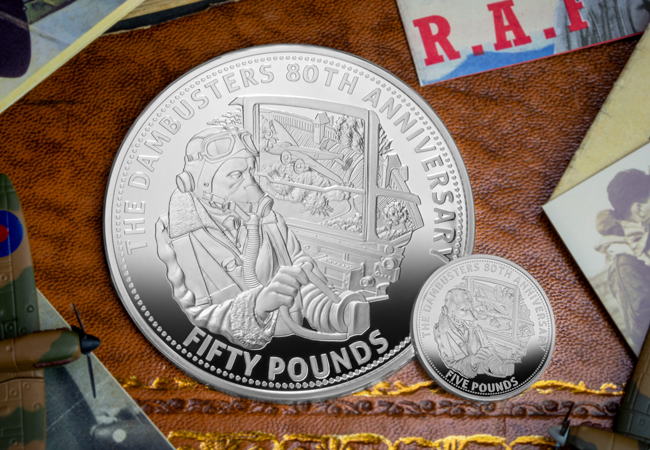 Dambusters Silver 10oz Lifestyle 07 - Prestigious NEW Dambusters £5 Coin Range