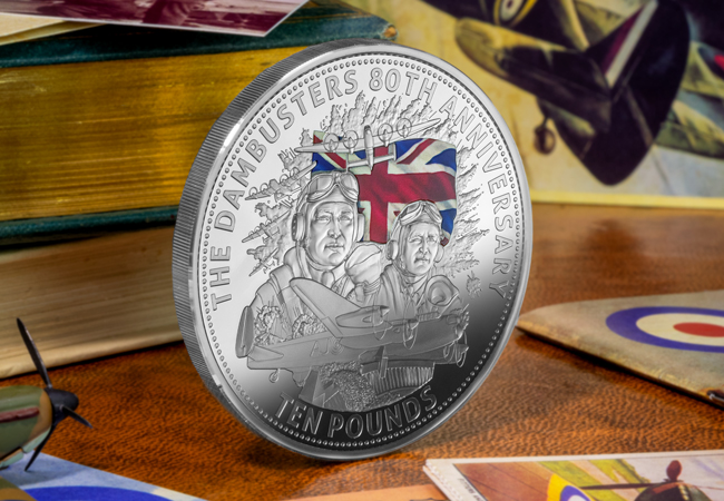 Dambusters Silver 5oz Lifestyle 01 - Prestigious NEW Dambusters £5 Coin Range