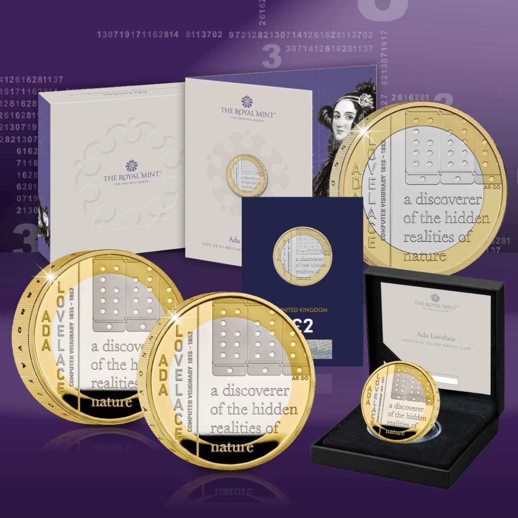 New UK £2 released featuring Ada Lovelace Ada Lovelace 2 Full Coin Range Email Image 1024x1024 - New UK £2 released featuring Ada Lovelace