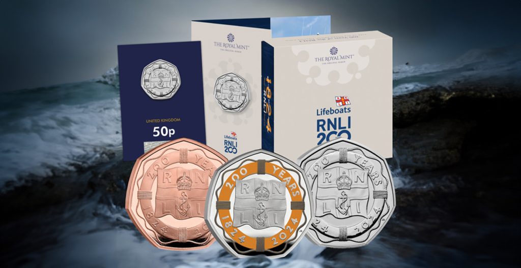 Celebrating 200 Years of Bravery at Sea: The New UK 2024 RNLI 50p Coin range image 2 1024x528 - Celebrating 200 Years of Bravery at Sea: The New UK 2024 RNLI 50p Coin