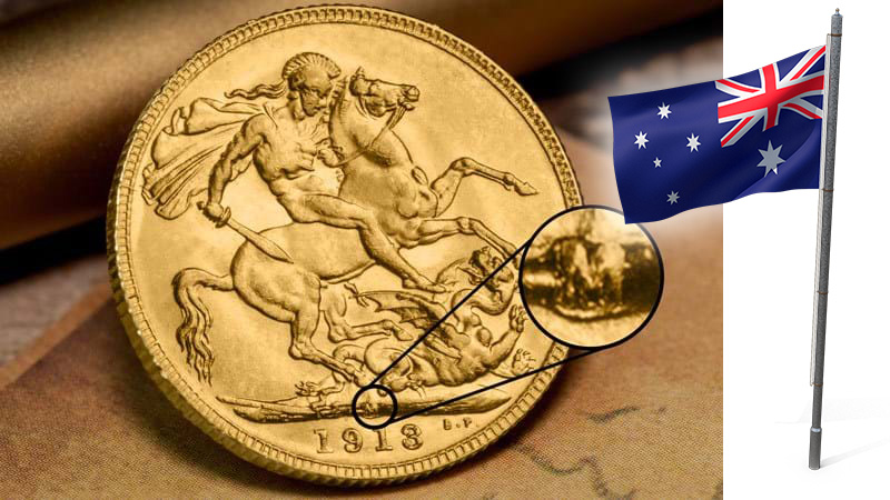 The never-before-seen set of Branch Mint Sovereigns Melbourne Mint flag - The never-before-seen set of Branch Mint Sovereigns