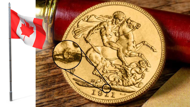 The never-before-seen set of Branch Mint Sovereigns Ottawa Mint flag - The never-before-seen set of Branch Mint Sovereigns