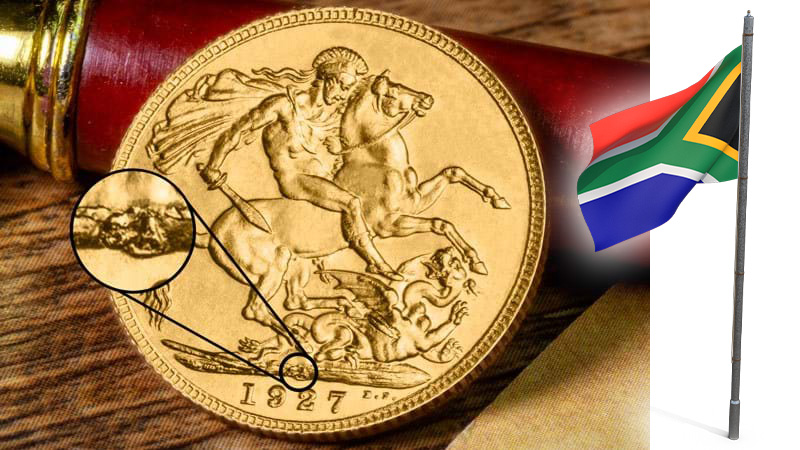 The never-before-seen set of Branch Mint Sovereigns Sout Africa Mint FLAG - The never-before-seen set of Branch Mint Sovereigns
