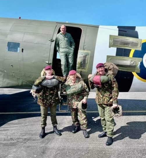 The Gold Pennies being parachuted out of an original WWII Dakota Unknown 1a - The Gold Pennies being parachuted out of an original WWII Dakota