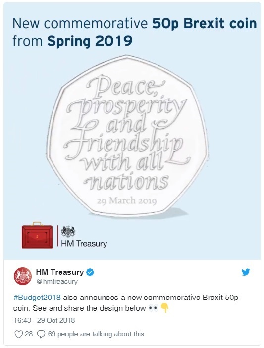 The Rare Brexit 50p: Have you got one? brexit 50p announcement - The Rare Brexit 50p: Have you got one?