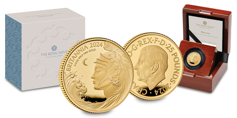 2024 14 Britannia Gold coin presentation - The 2024 1/4oz Gold Britannia: A Modern Tribute