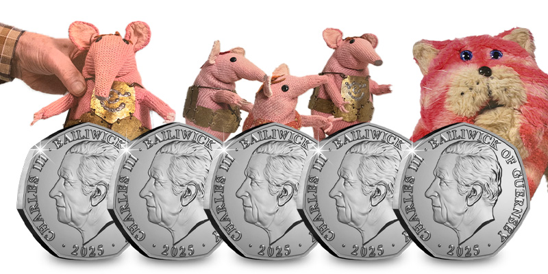 Celebrating Your Favourite Childhood TV Moments coins on white bg - Celebrating Your Favourite Childhood TV Moments