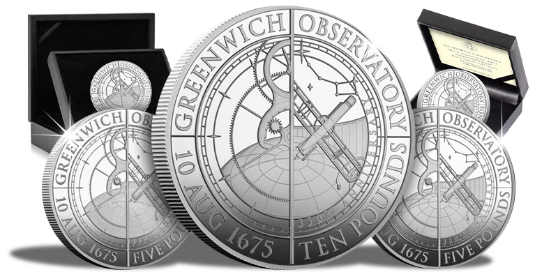 greenwich observatory range - The £5 Coin Celebrating 350 Years of the Royal Observatory Greenwich