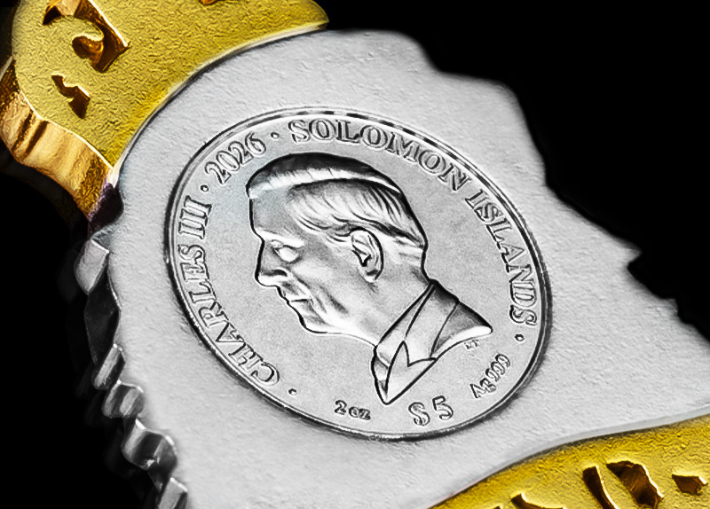 Lion of England 2oz Silver Filigree Coin obverse 2 - Introducing the Lion of England 2oz Silver Filigree Coin