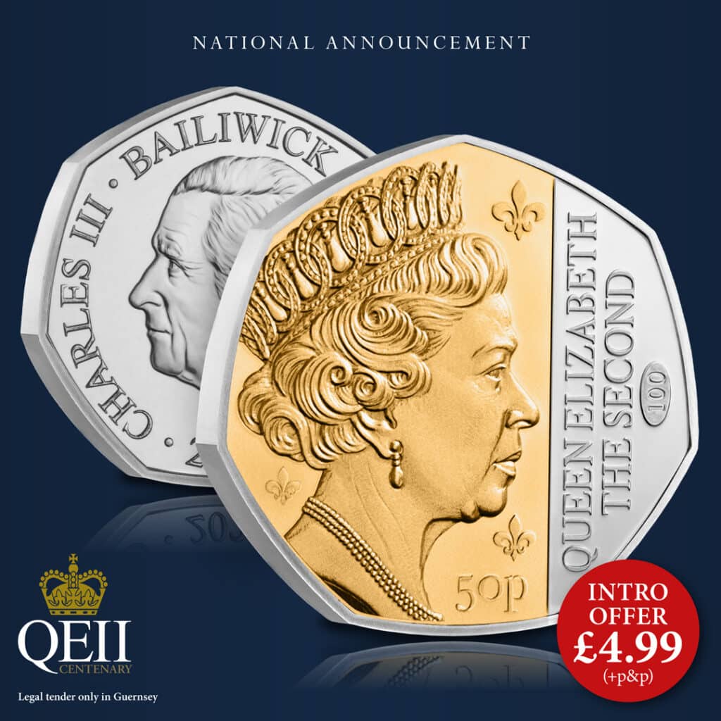 2026 GUE QEII 50p with Gold Ink booking on to Dual plated 50p Collection Digital Campaign 1.45.12 pm 1 1024x1024 - Buckingham Palace Authorises First 50p Coin to Honour Queen Elizabeth II’s Birth Centenary
