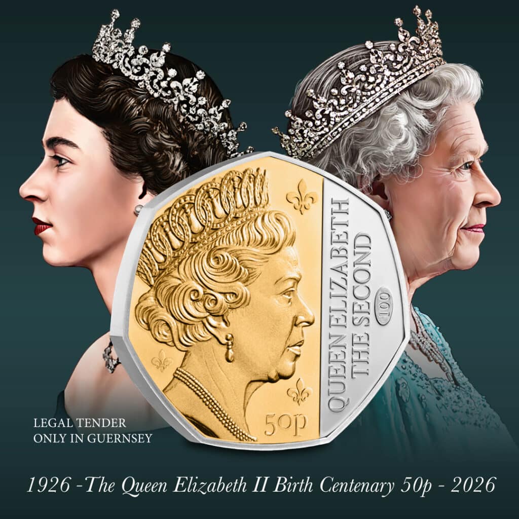 QE II 100 50p Static Name Acq Assets AT V3 23 1024x1024 - Buckingham Palace Authorises First 50p Coin to Honour Queen Elizabeth II’s Birth Centenary